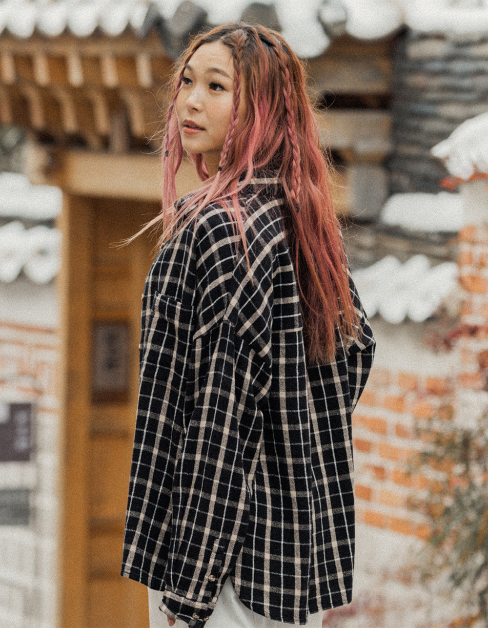 ROXY x Chloe Kim Oversized Button Up Womens Flannel