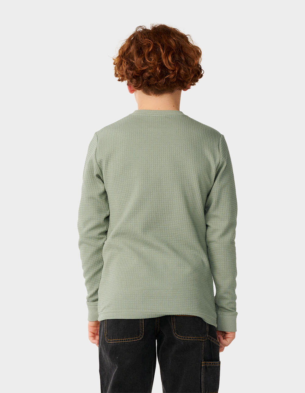 RIP CURL Premium Surf Waffle Boys Long Sleeve Tee