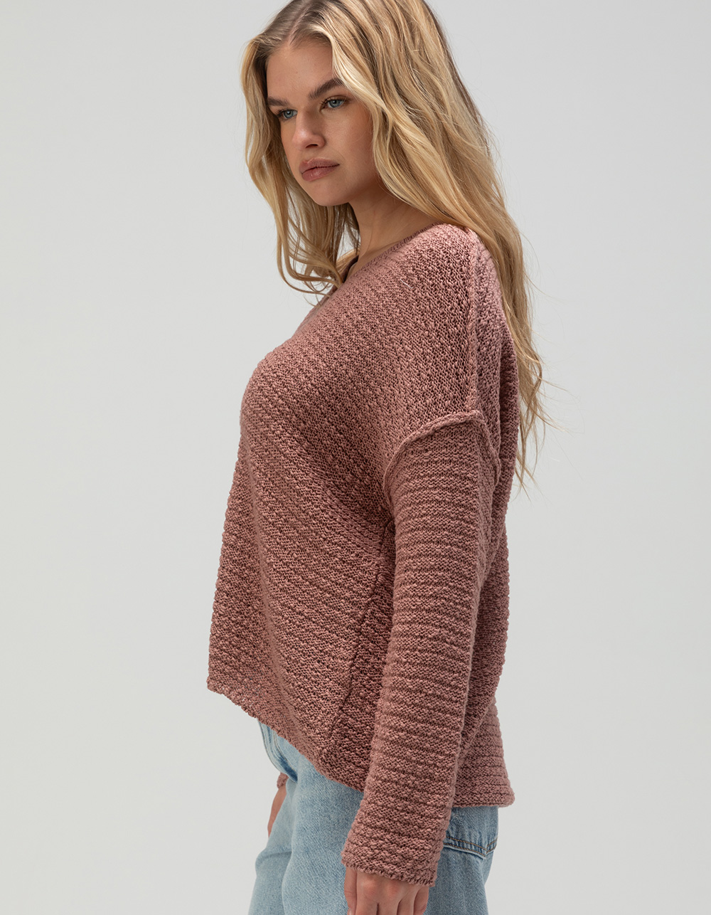 O'NEILL Marina Womens Long Sleeve Sweater - MAUVE