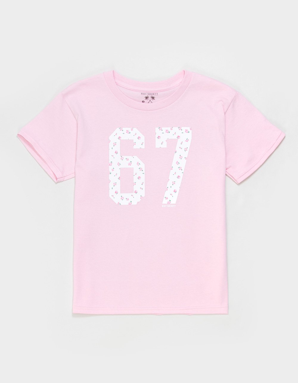 RIOT SOCIETY Ditsy 67 Girls Tee - PINK