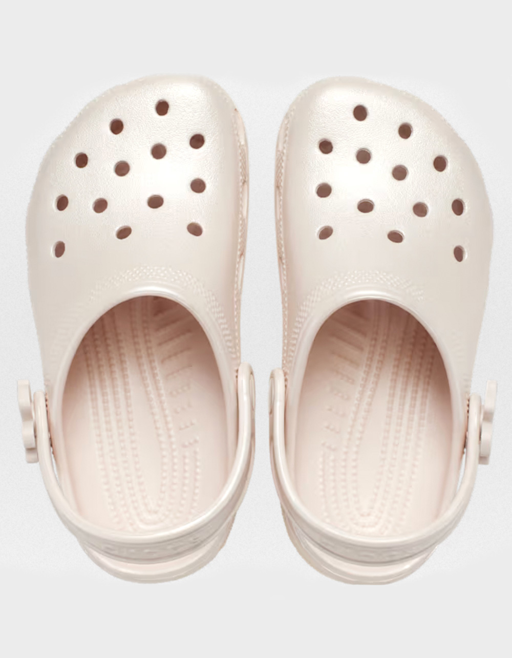 CROCS Pearl Shine Girls Classic Clogs - CHALK