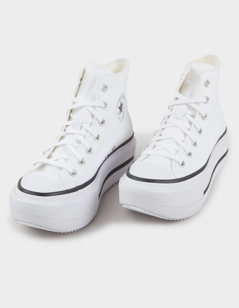 CONVERSE Chuck Taylor All Star Lift Double Stack Womens Platform Shoes - WHITE