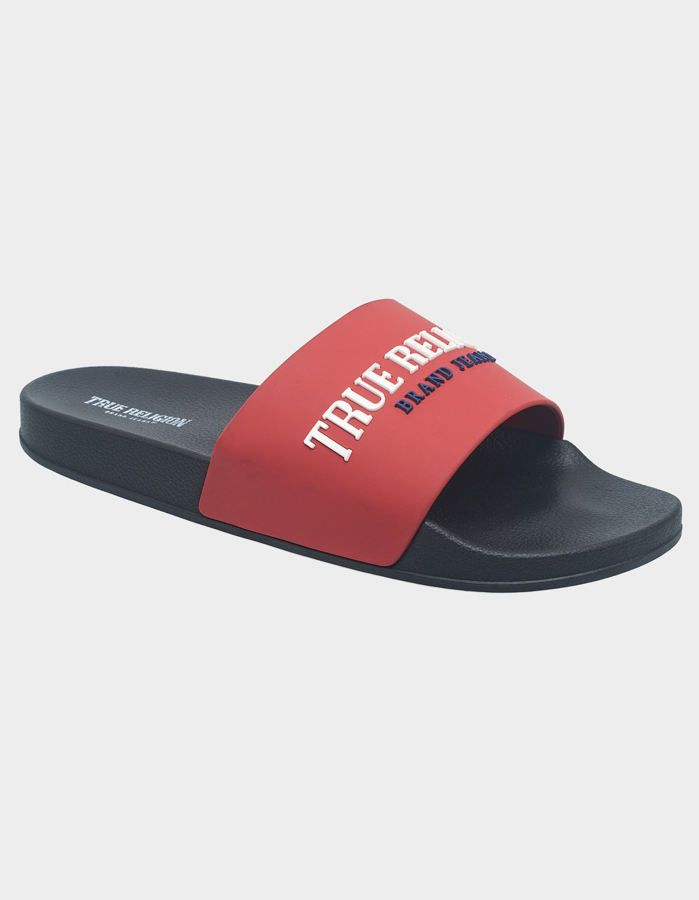 TRUE RELIGION Weezy Mens Logo Slides - RED