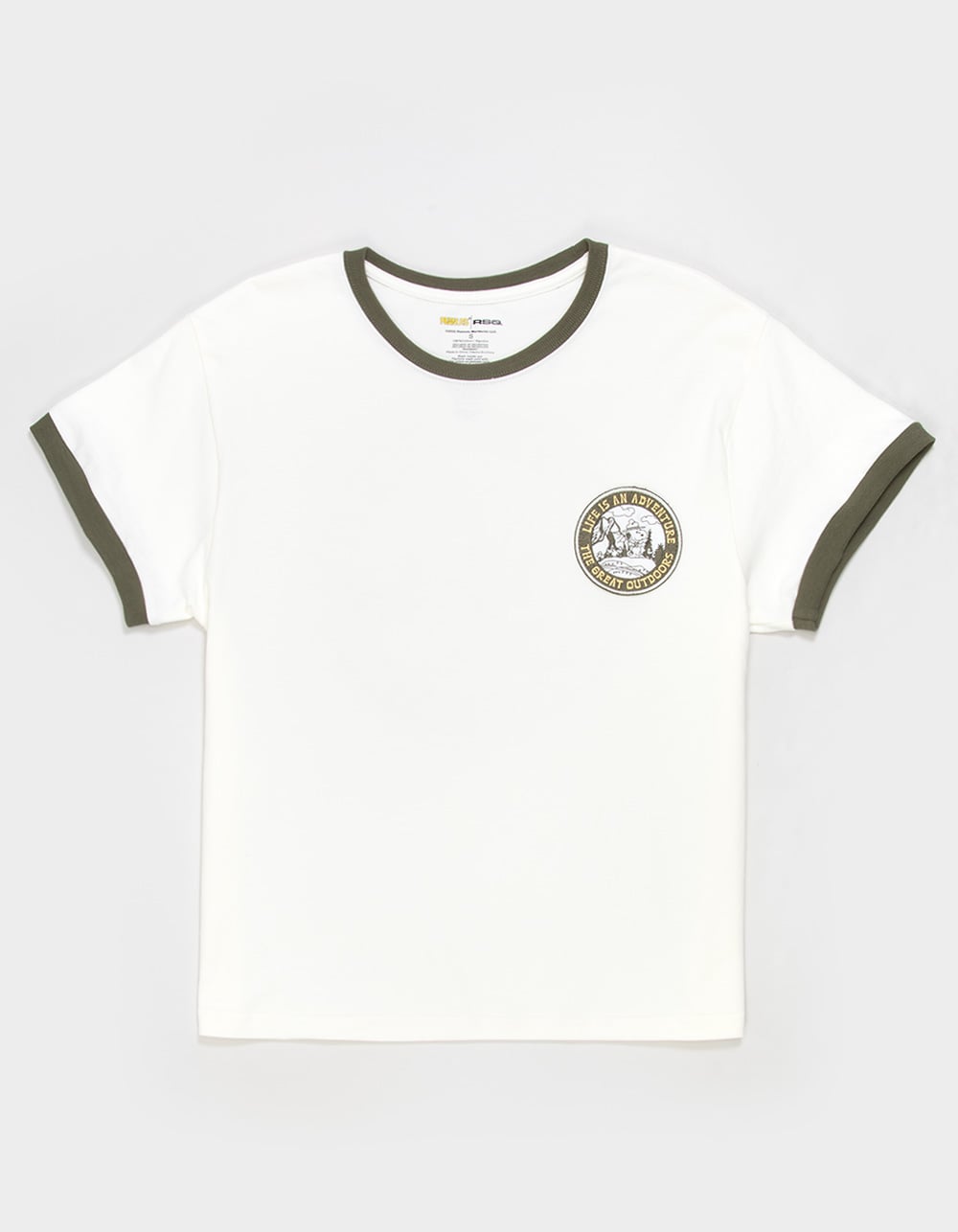 RSQ x Peanuts Outdoor Mens Shrunken Tee - OFF WHITE