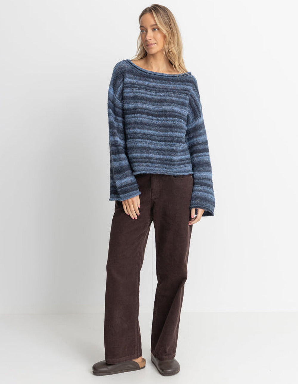 RHYTHM Baklava Womens Sweater - BLUE COMBO
