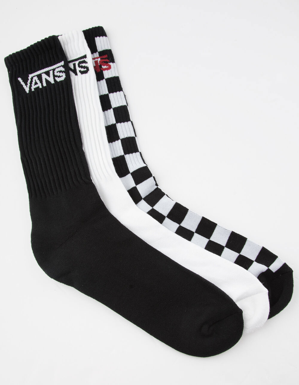 VANS 3 Pack Classic Mens Crew Socks - BLACK COMBO | Tillys