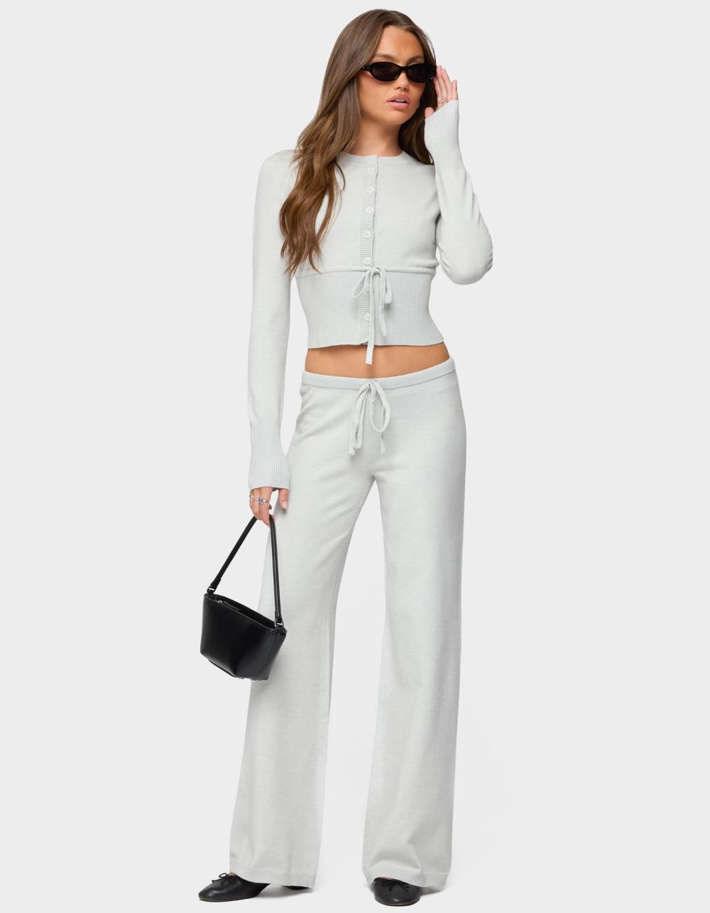 EDIKTED Embryn Knit Pants - GRAY