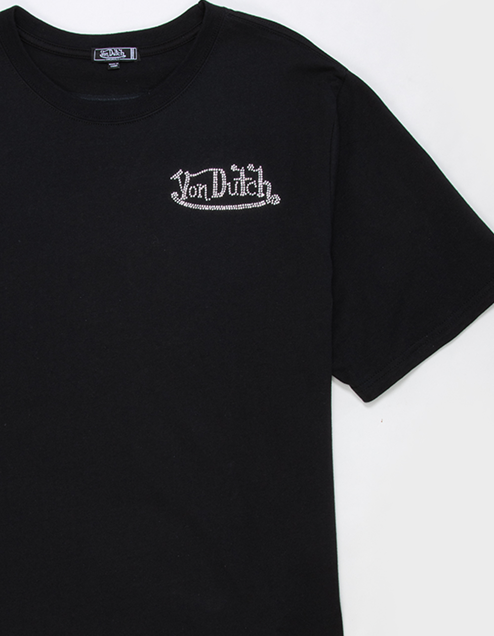 VON DUTCH Cross Mens Boxy Tee - WASHED BLACK