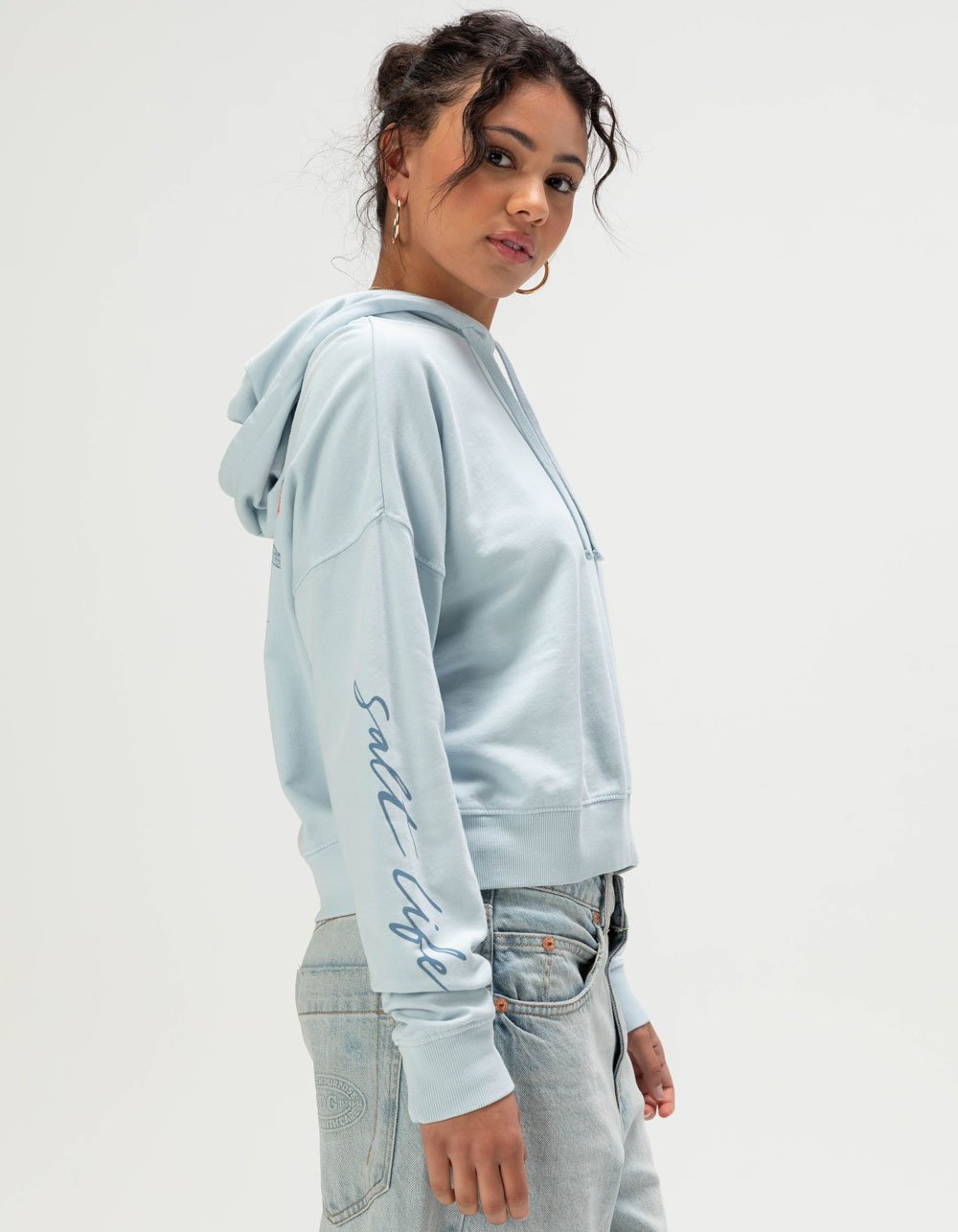 SALT LIFE Mahi Bloom Womens Hoodie - BLUE