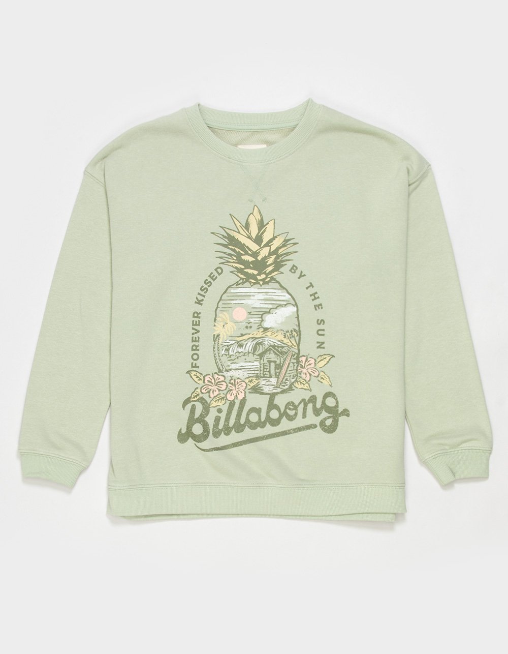 BILLABONG Pineapple Kiss Girls Crewneck Sweatshirt - SAGE