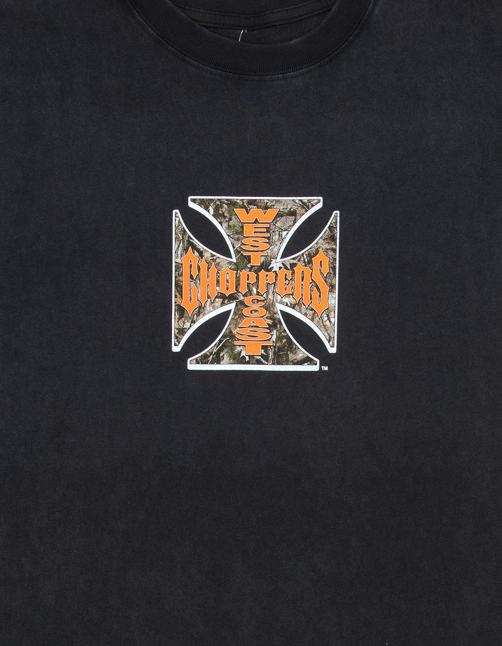 WEST COAST CHOPPERS Camo Fill Mens Boxy Tee - WASHED BLACK