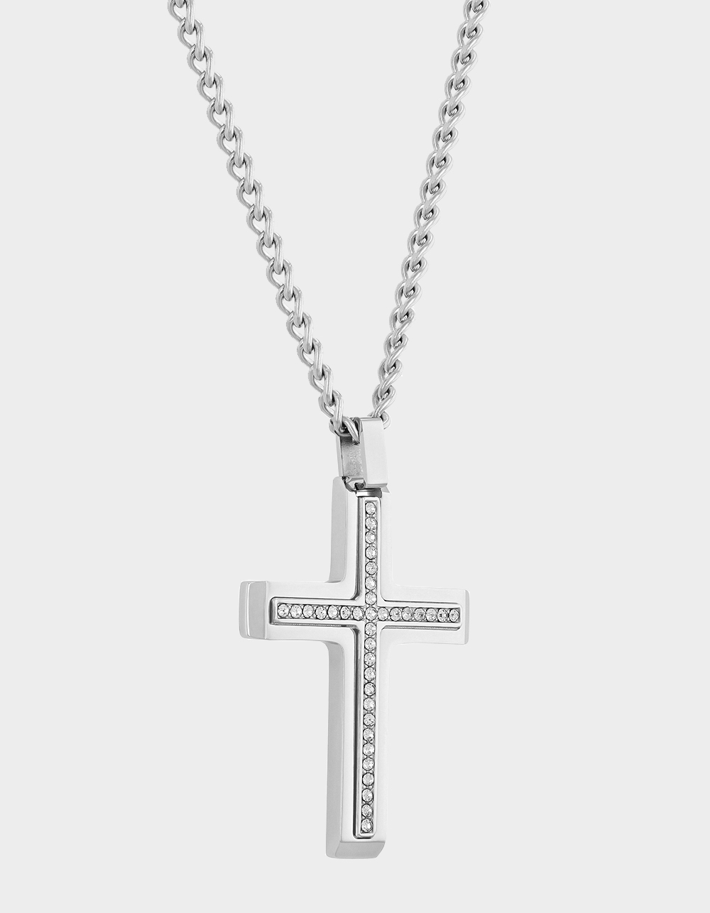 STEEL NATION Stainless Steel Cross Pendant - STAINLESS