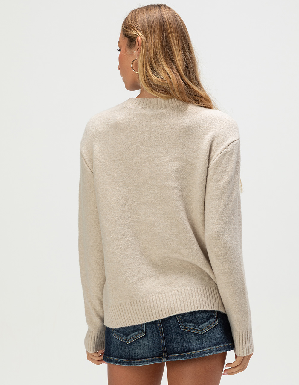 RSQ Womens Christmas Sweater - CREAM