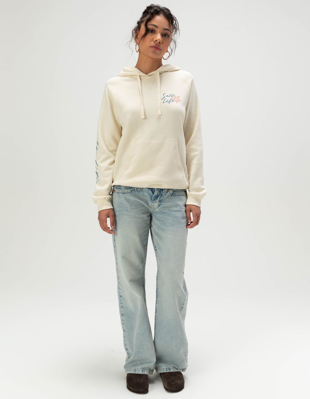 SALT LIFE Crab Bay Womens Hoodie - IVORY