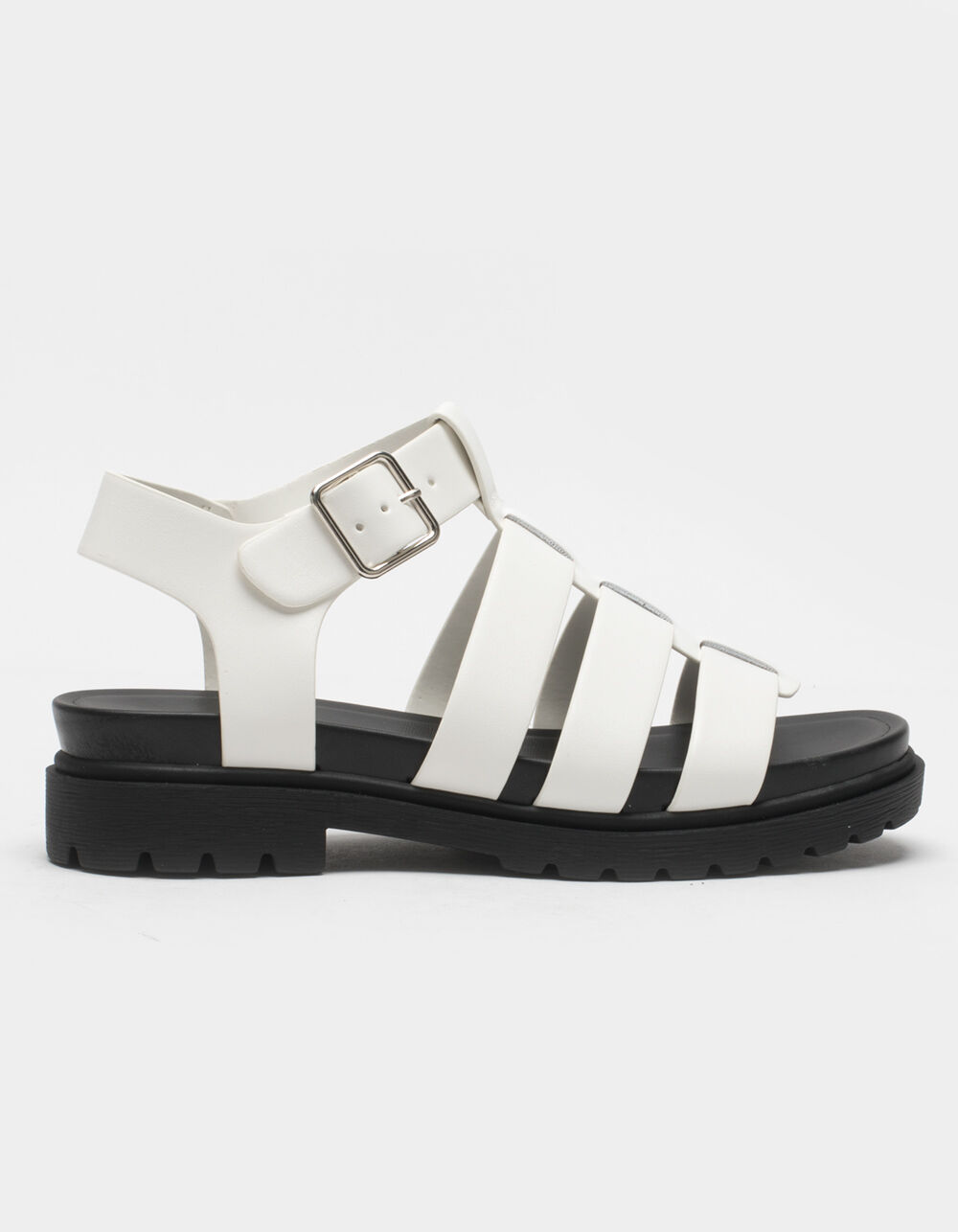 SODA Caged Ankle Strap Womens White Sandals - WHITE | Tillys