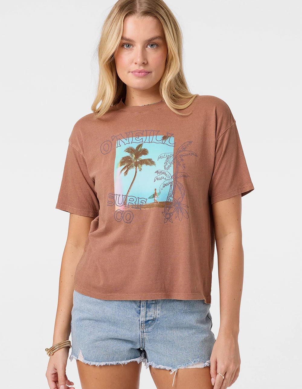 O'NEILL Doodles Womens Easy Tee - BROWN