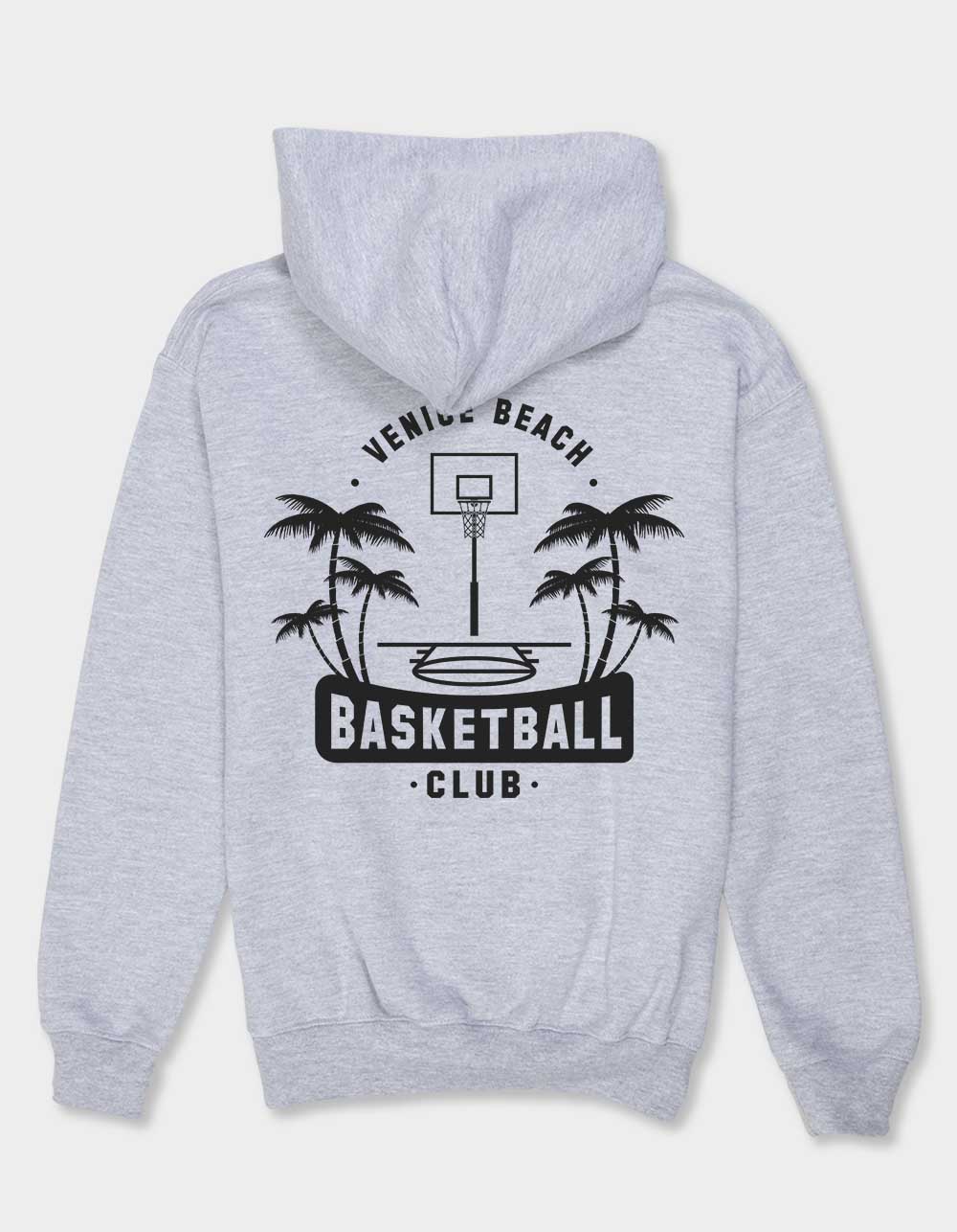 VENICE BEACH Basketball Club Unisex Kids Hoodie - HEATHER GRAY