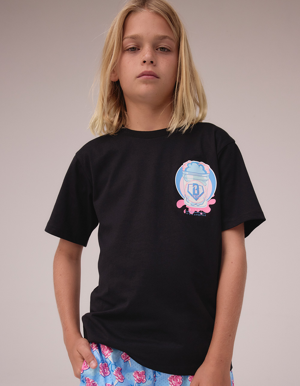 BASEBALL LIFESTYLE 101 Sweet Spot Boys Tee - BLACK