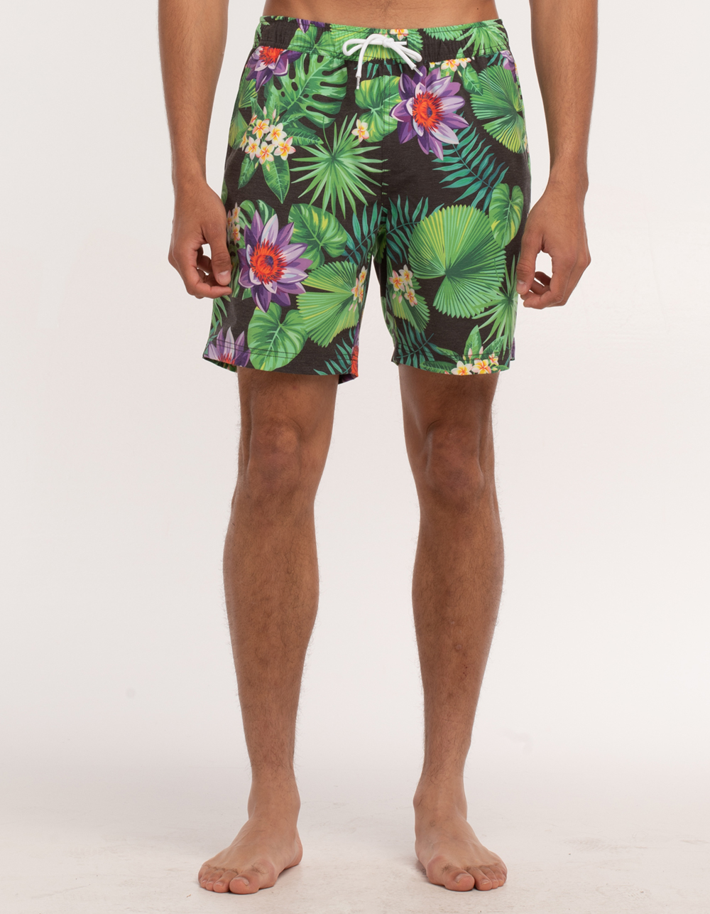 BLUE CROWN Lotus Palm Mens Swim Shorts 