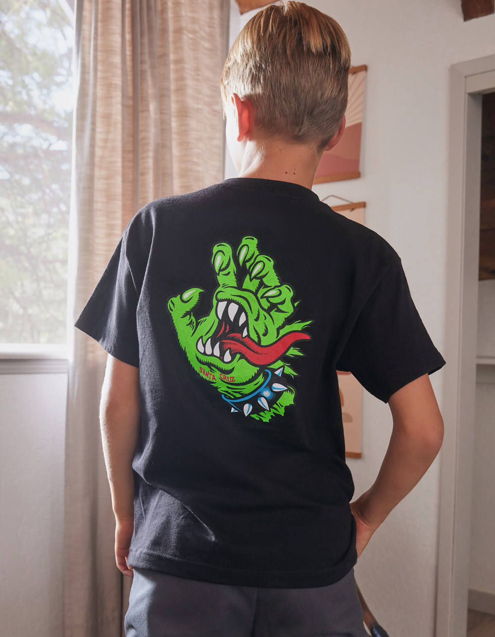 SANTA CRUZ Meek OG Slasher Hand Boys Tee BLACK Tillys