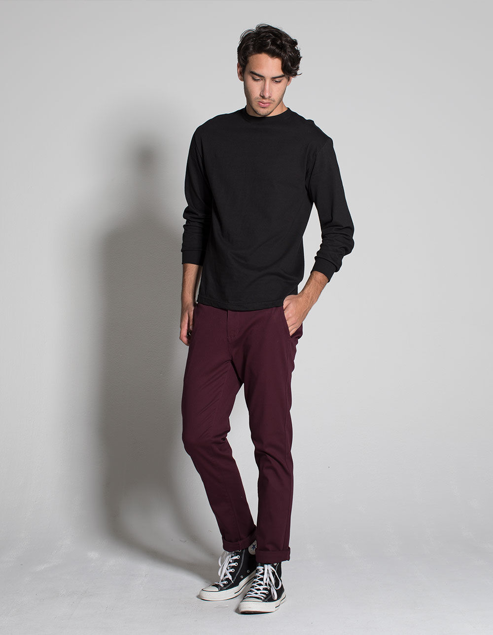 RSQ London Blackberry Mens Skinny Stretch Chino Pants image number 4