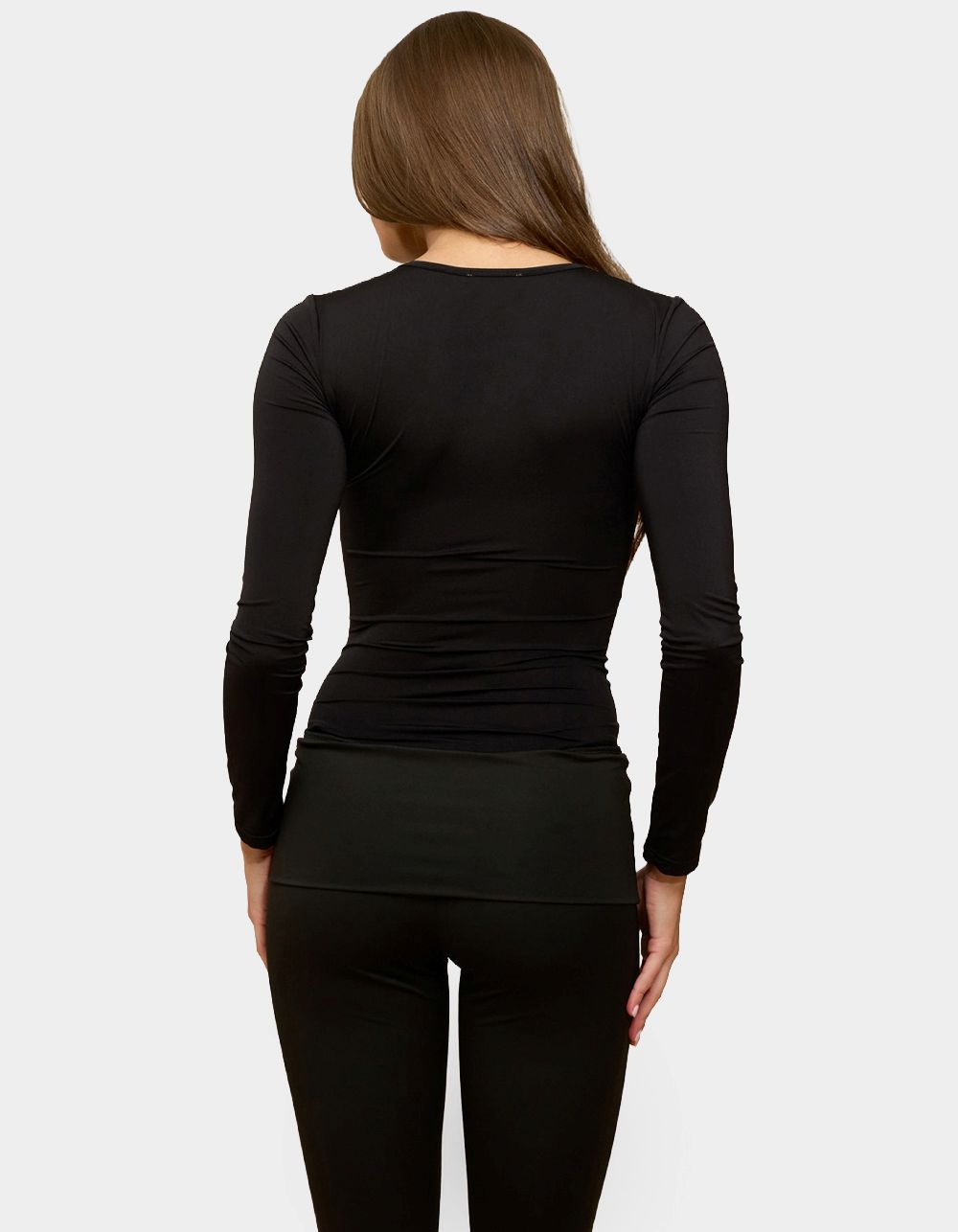 EDIKTED Coretta Long Sleeve Bodysuit - BLACK
