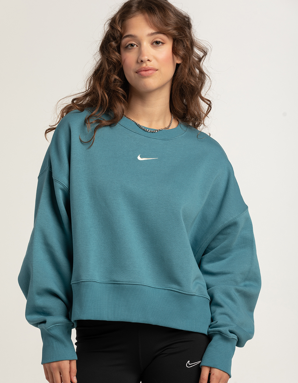 Sportswear Phoenix Womens Oversized Crewneck Sweatshirt - TEAL BLUE Tillys