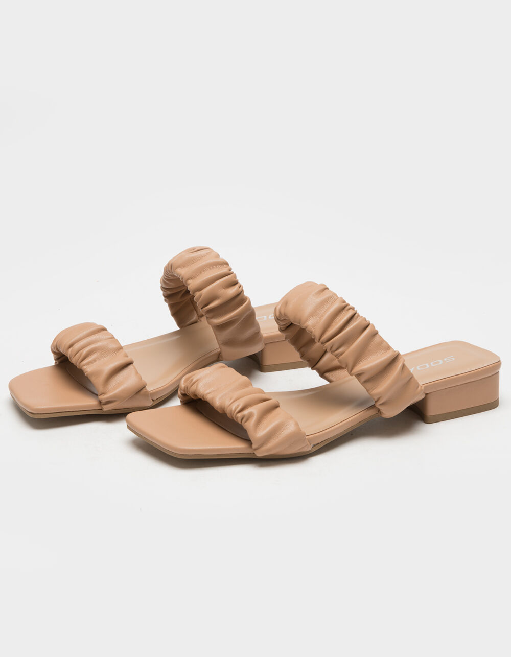 SODA Scrunch Square Toe Womens Nude 