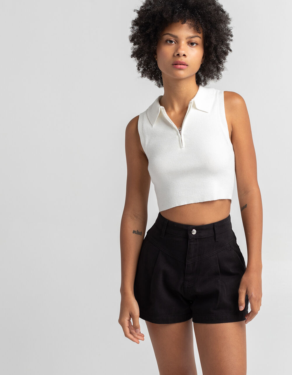 OBEY Soho Womens High Waist Shorts BLACK Tillys