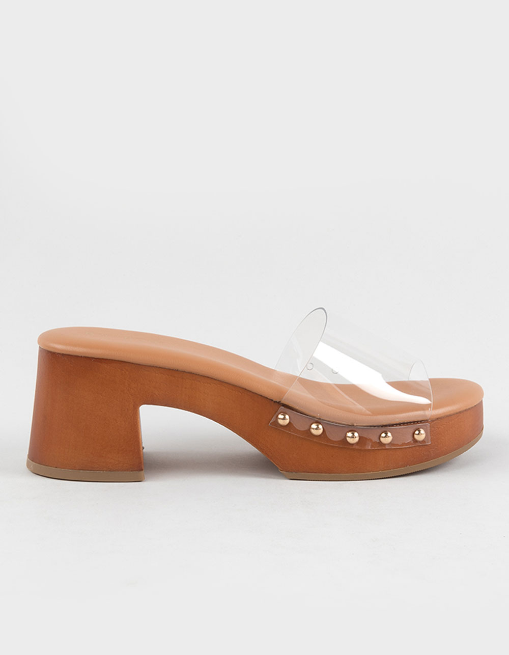Bamboo Silveroak Womens Platform Heels - CLEAR