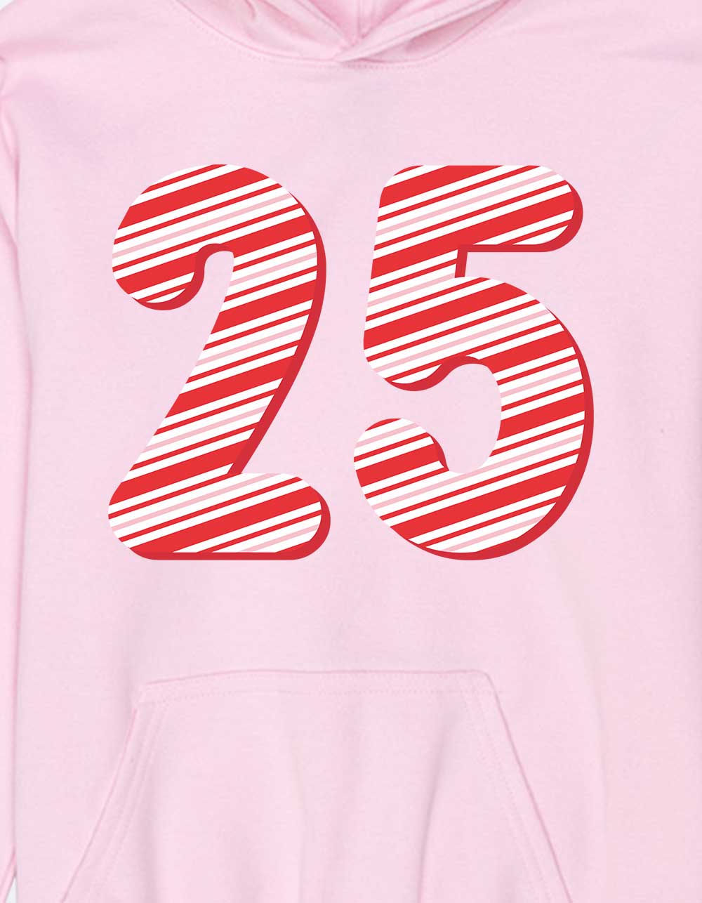 CANDY CANE 25 Stripes Unisex Kids Hoodie - MAROON