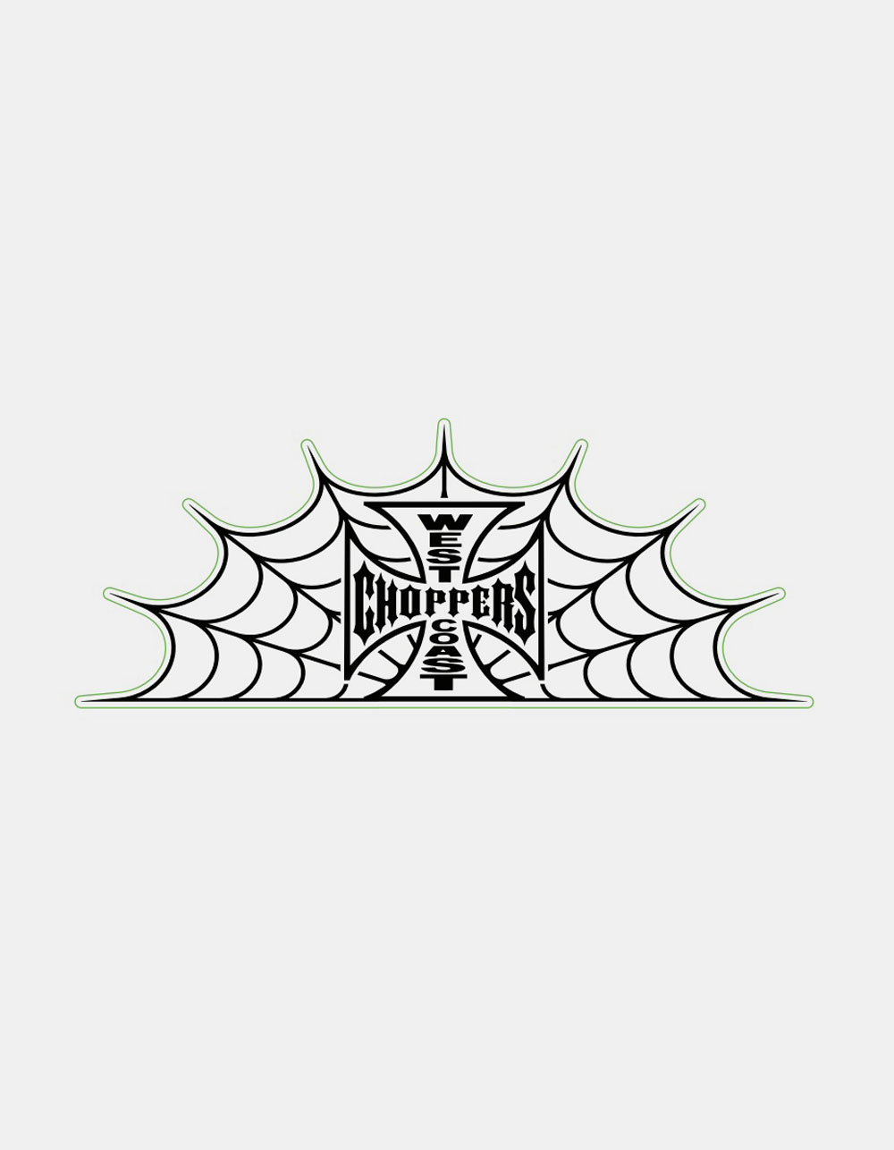 WEST COAST CHOPPERS Spider Web Sticker - WHITE