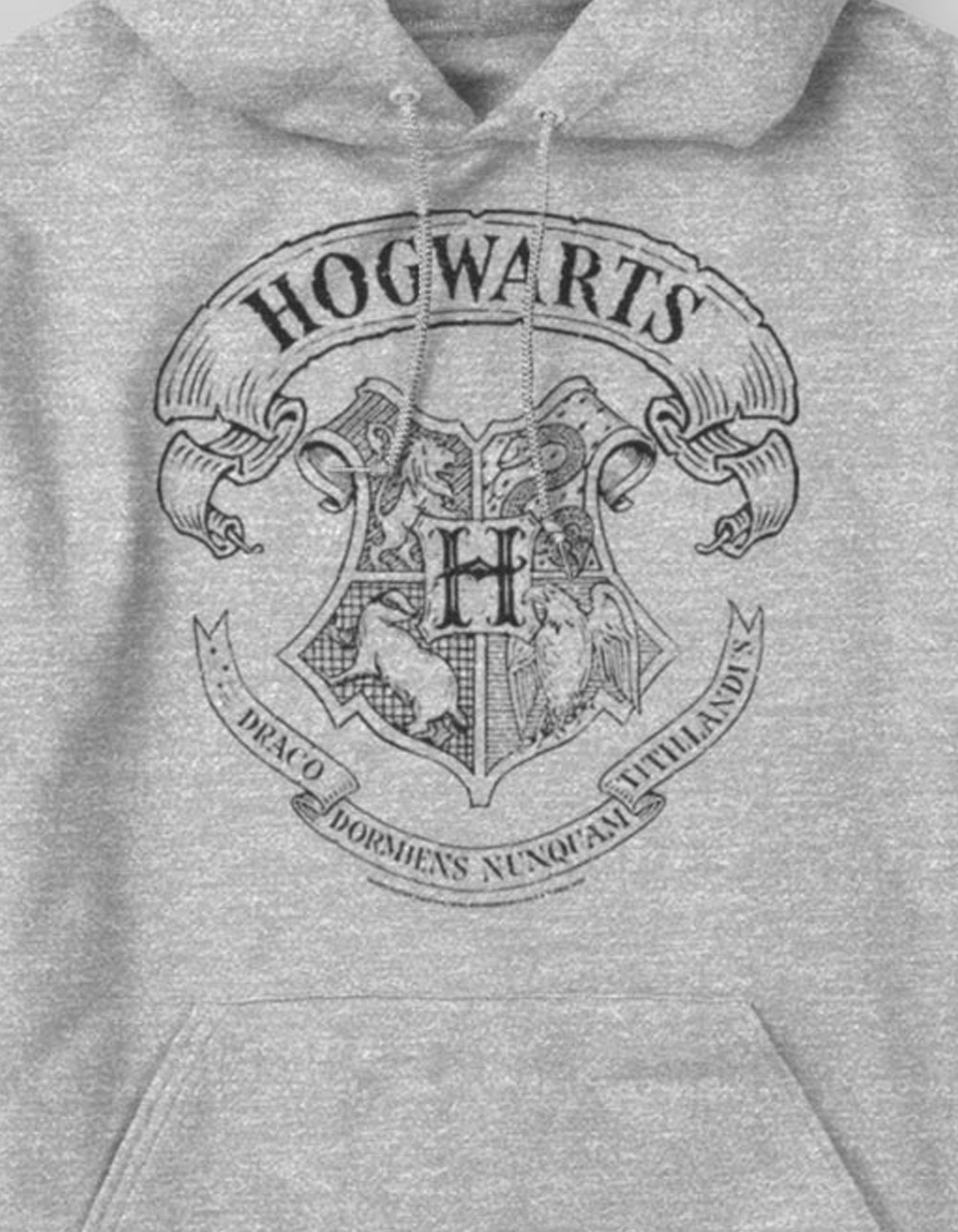 HARRY POTTER Hogwarts Crest Hoodie GRAY Tillys Unisex | HEATHER 