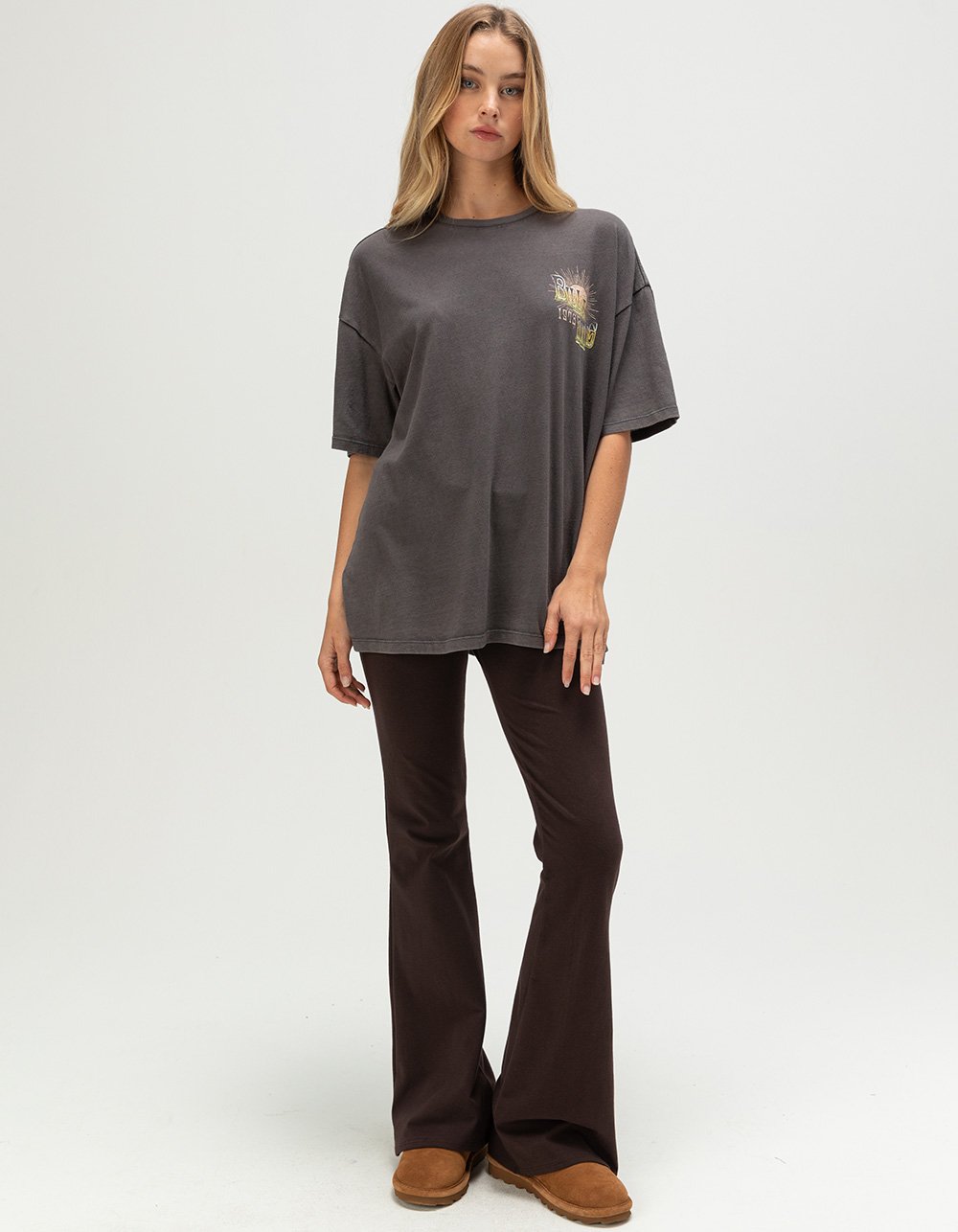 BILLABONG Sun Chasing Womens Tee - OFF-BLACK