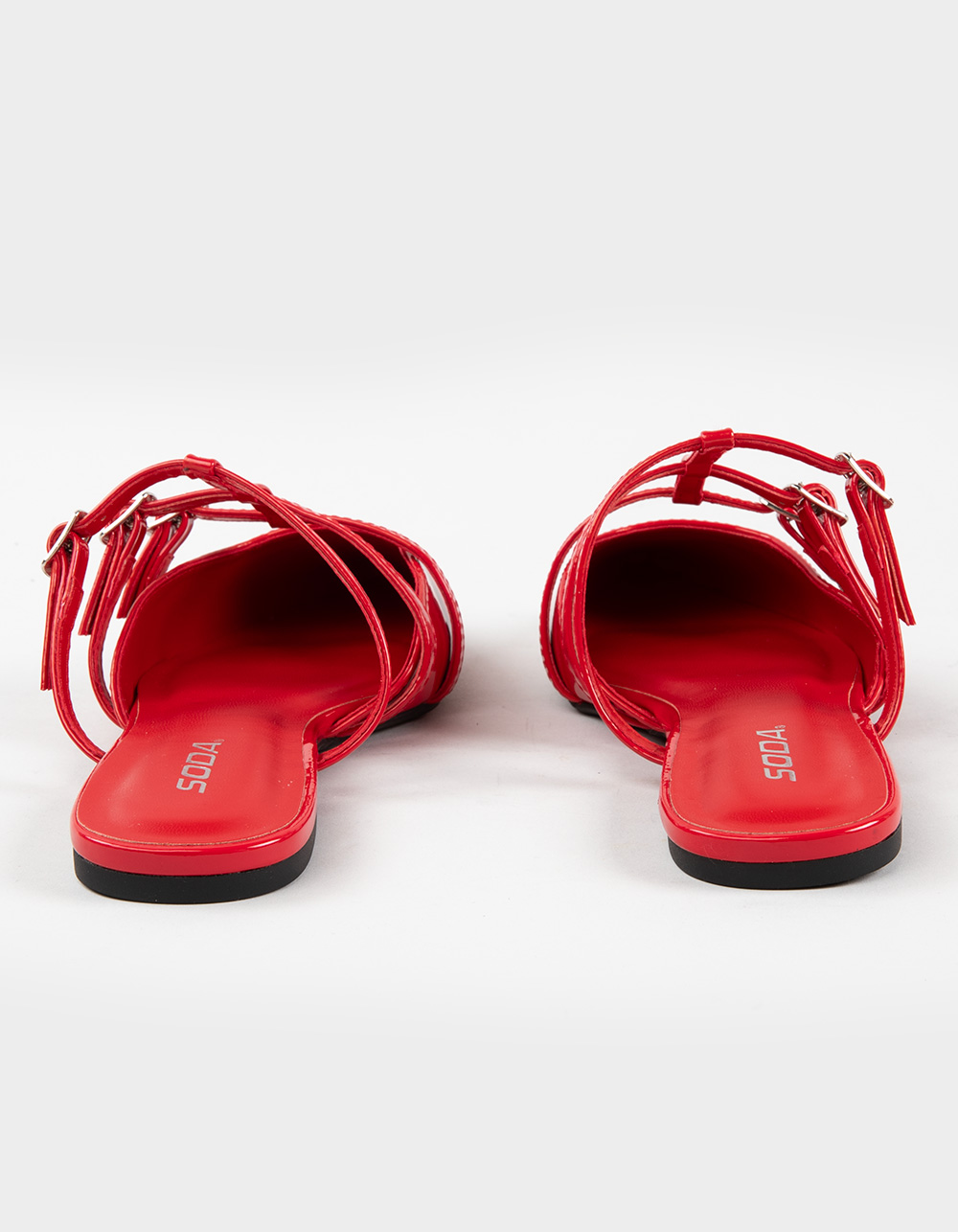 SODA Elkie Womens Slingback Shoes - RED