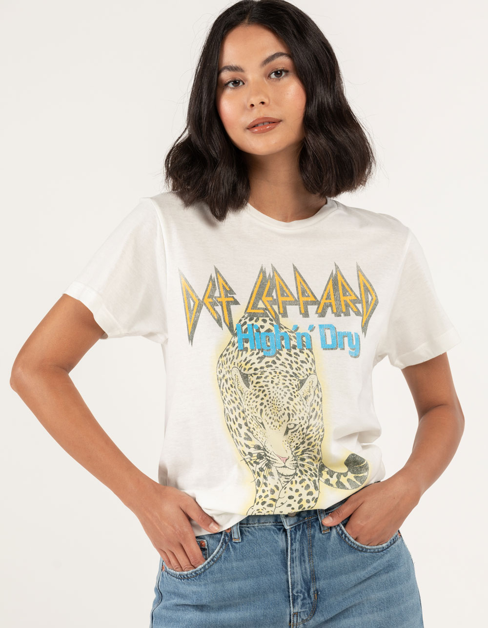 GOODIE TWO SLEEVES Def Leppard High And Dry Womens Tee - NATURAL | Tillys