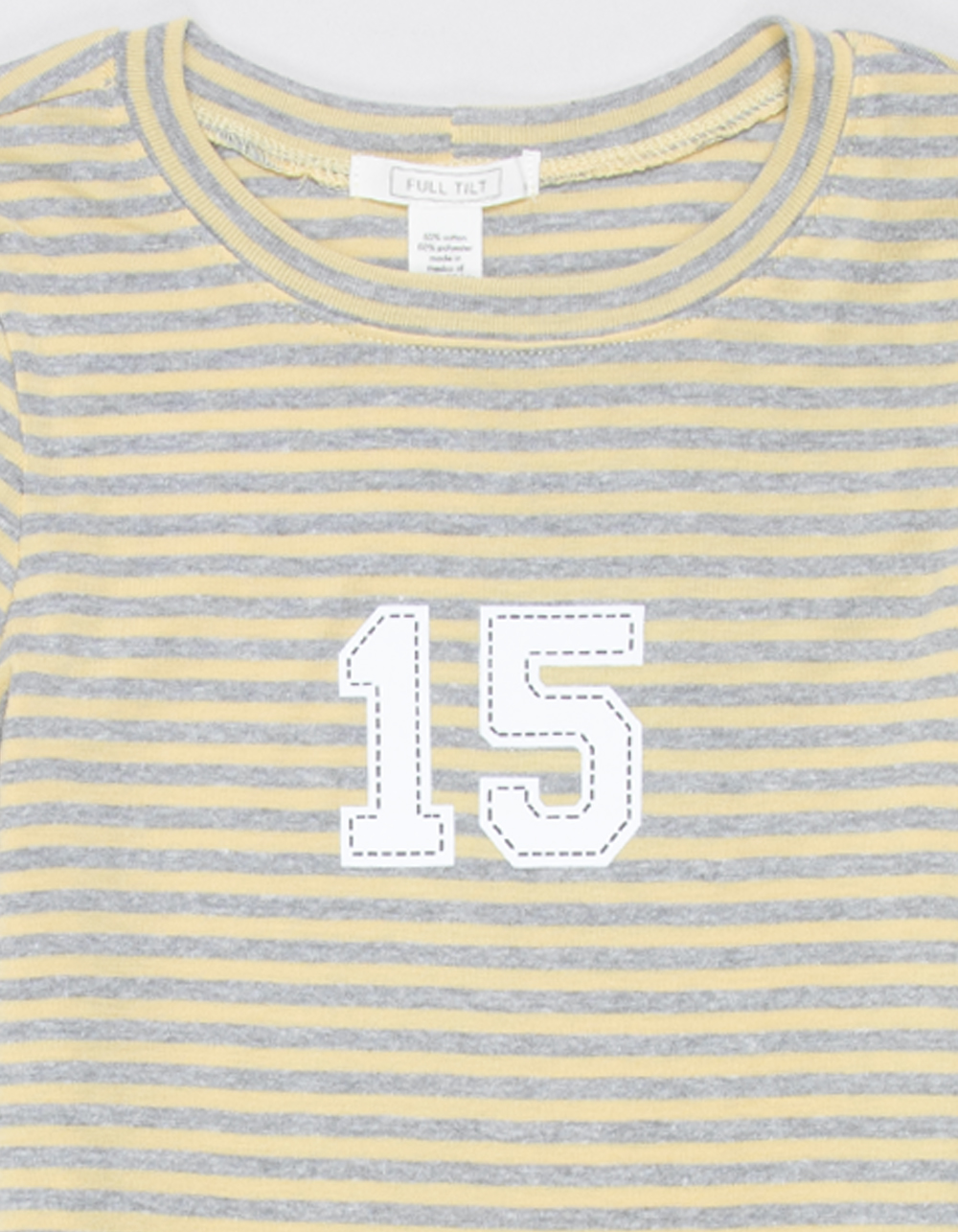 FULL TILT 15 Girls Stripe Tee - YELLOW COMBO