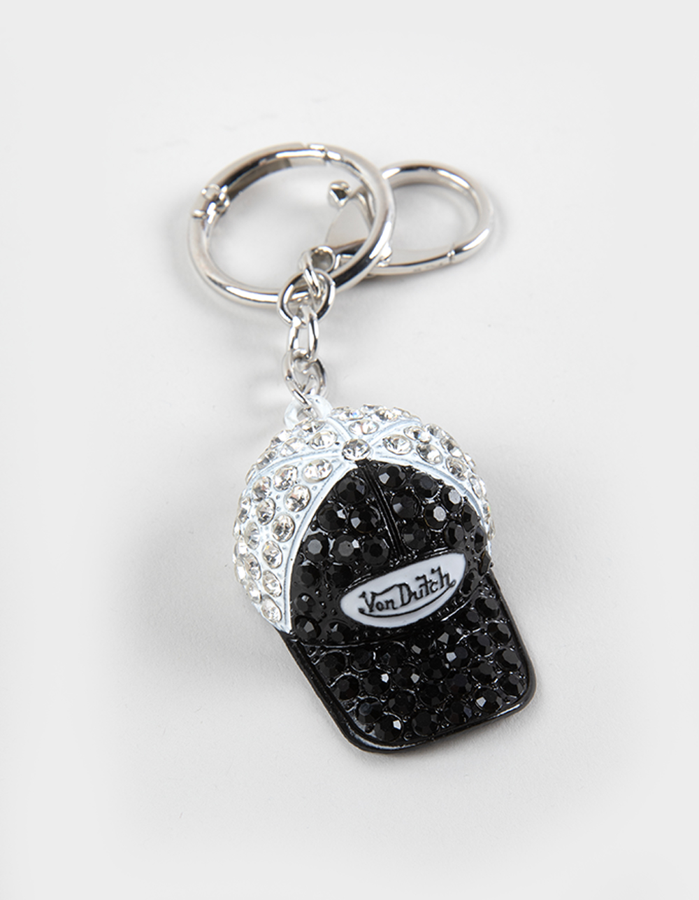 VON DUTCH Rhinestone Hat Bag Charm - BLACK COMBO
