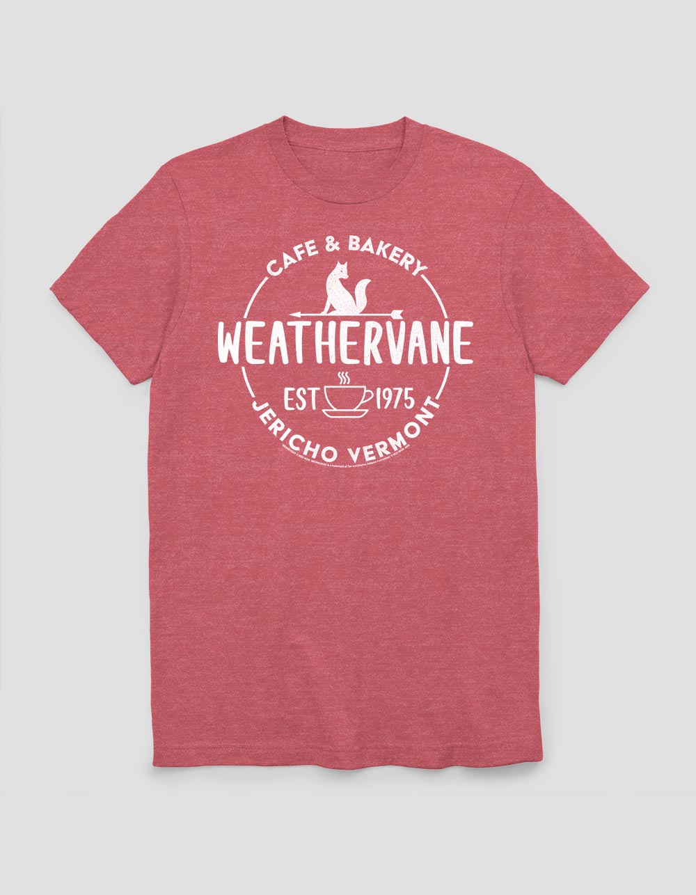 WEDNESDAY Weathervane Coffee Shop Unisex Tee HTHR RED Tillys