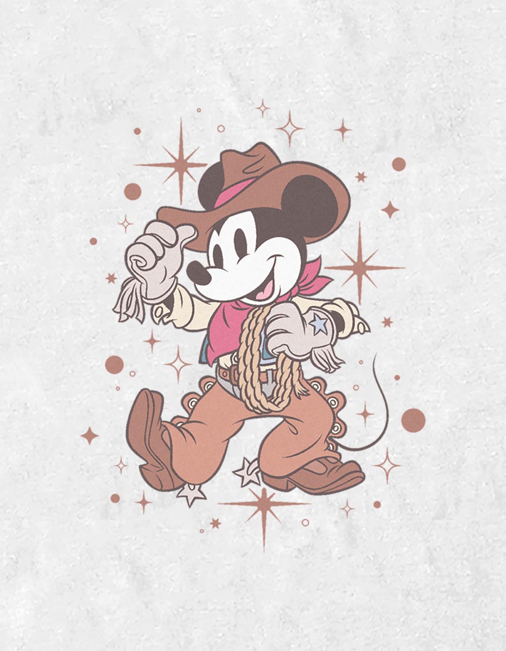 DISNEY Cowboy Mickey Unisex Tee - WHITE