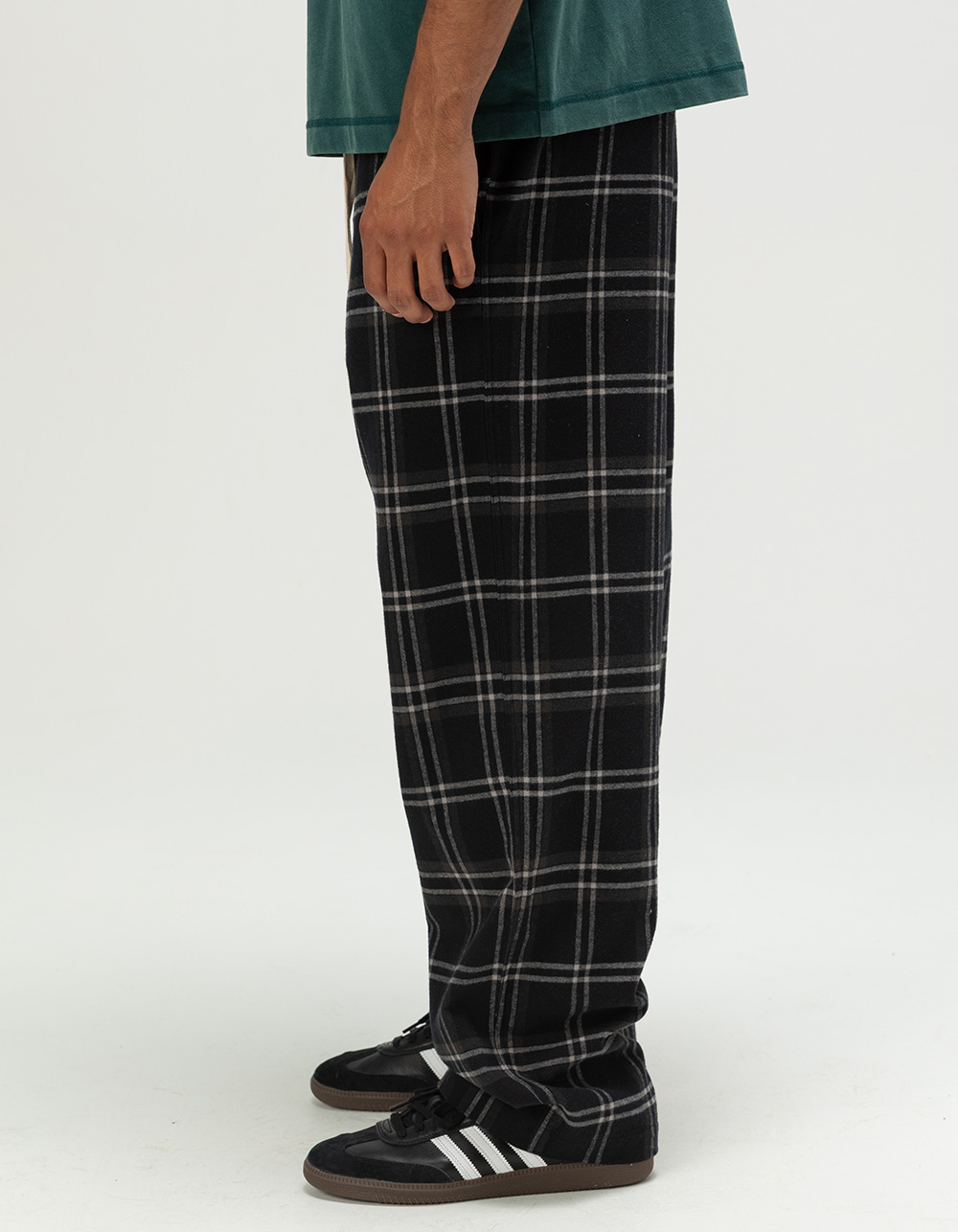 RSQ Mens Pajama Pants - BLACK/DARK GRAY