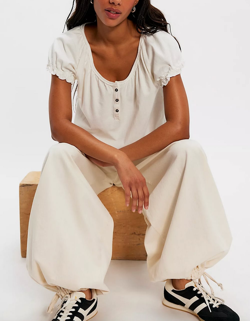 FREE PEOPLE Issa Womens Tee - IVORY