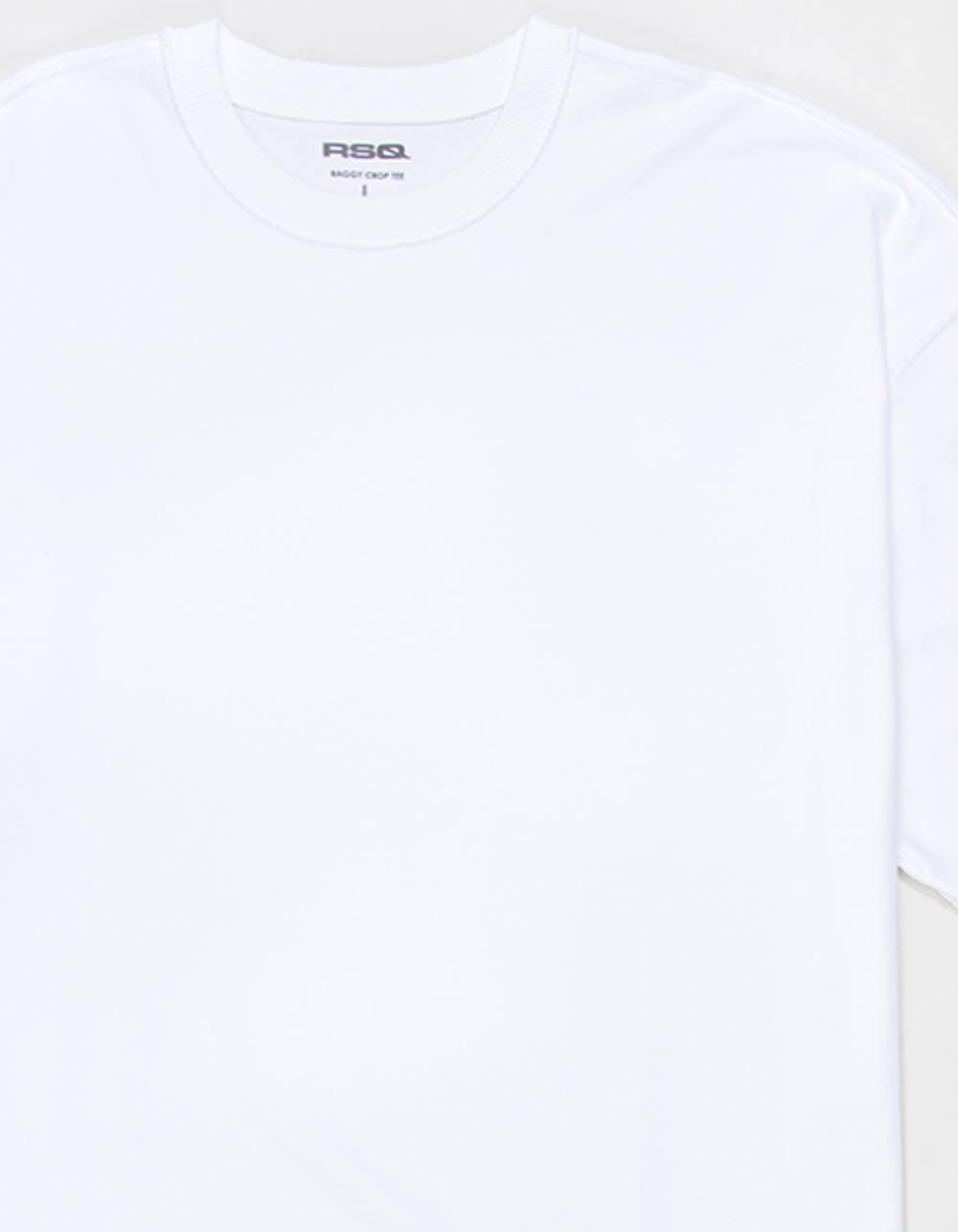 RSQ Mens Baggy Crop Tee - WHITE
