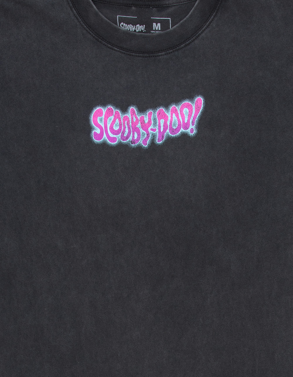 SCOOBY-DOO Mens Boxy Tee - WASHED BLACK