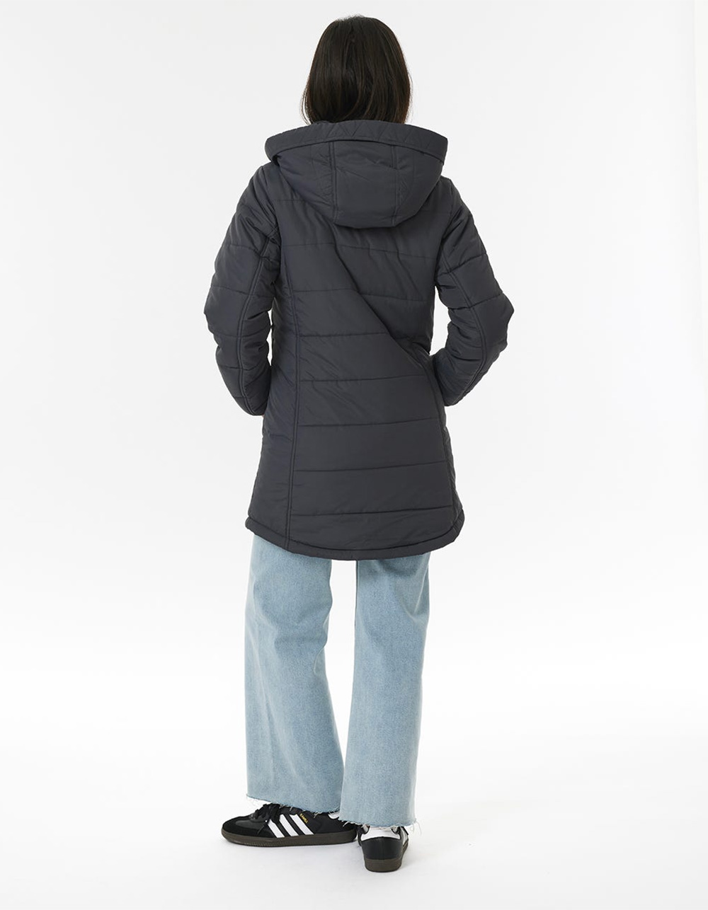 RIP CURL Anti-Series Anoeta Long Line Womens Jacket - BLACK