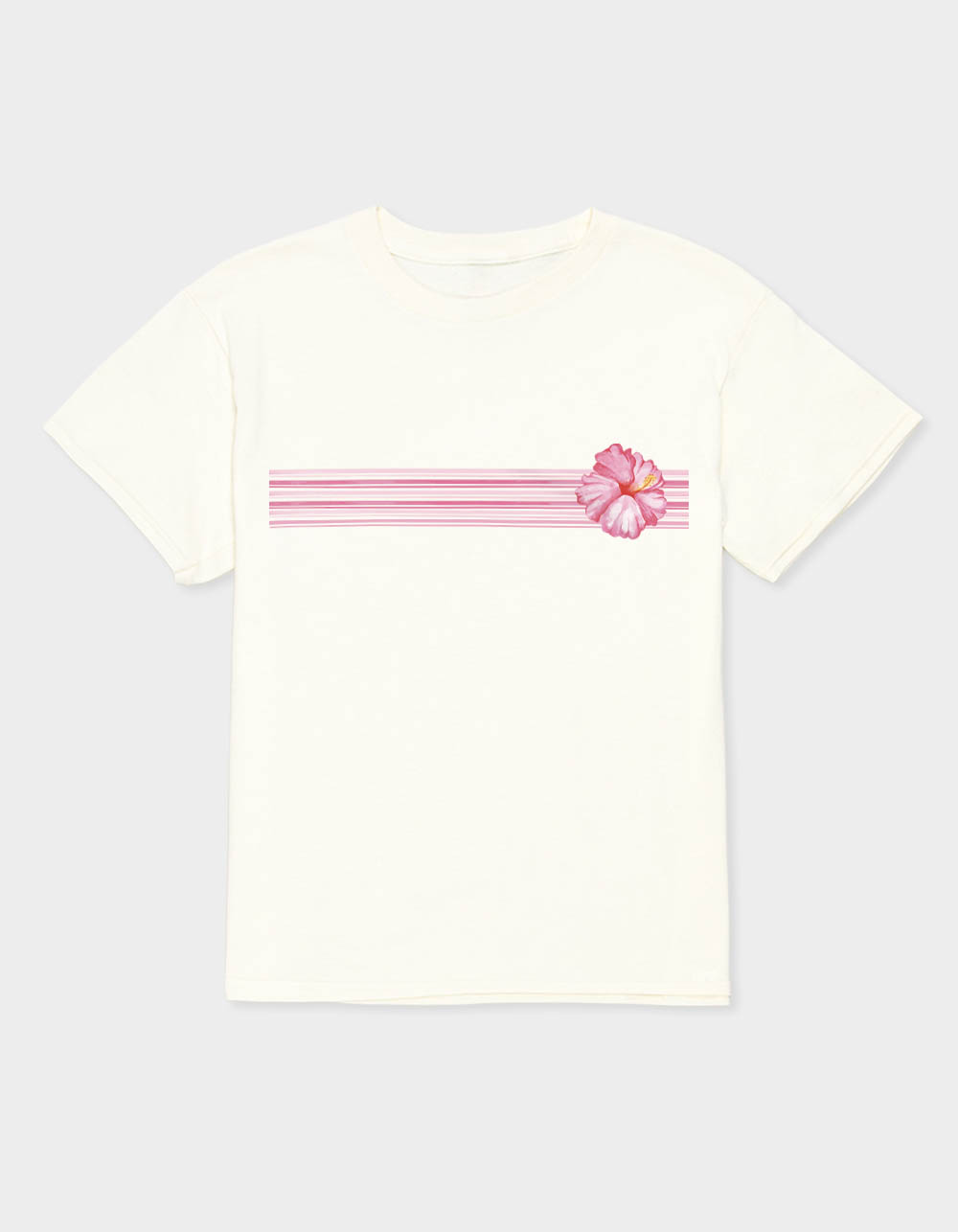HIBISCUS Stripes Unisex Kids Tee - OFF WHITE