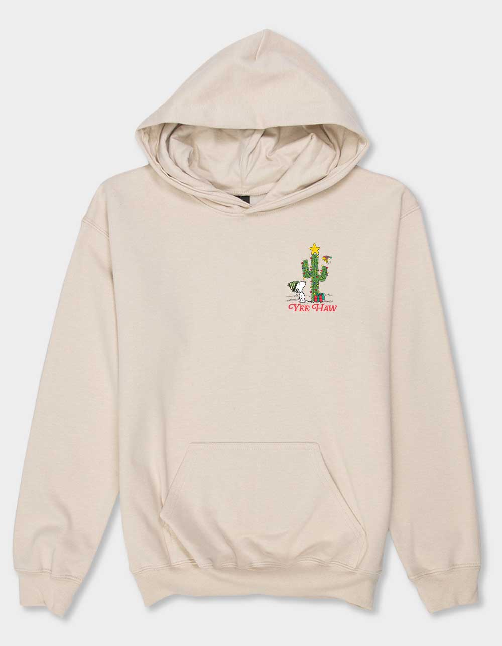 PEANUTS Yee Haw Holiday Unisex Kids Hoodie - SAND