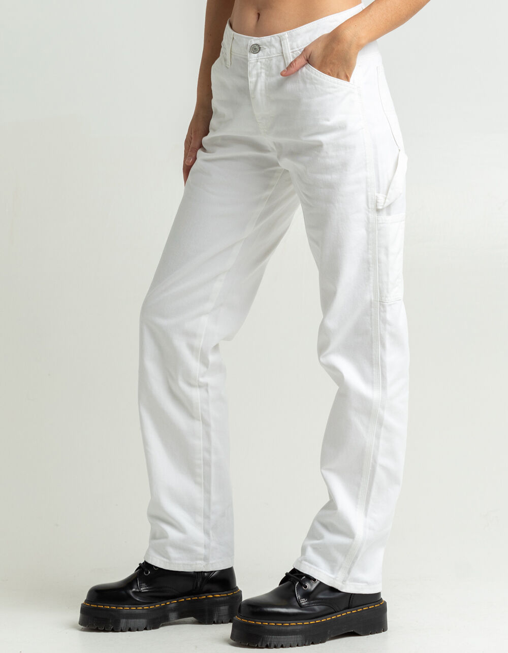 DICKIES Womens Carpenter Pants - WHITE |
