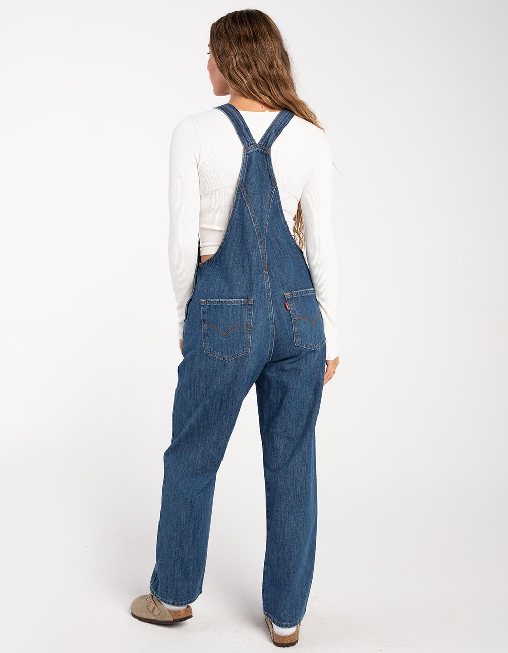 LEVI'S Vintage Womens Overalls No Hippies MEDIUM INDIGO Tillys