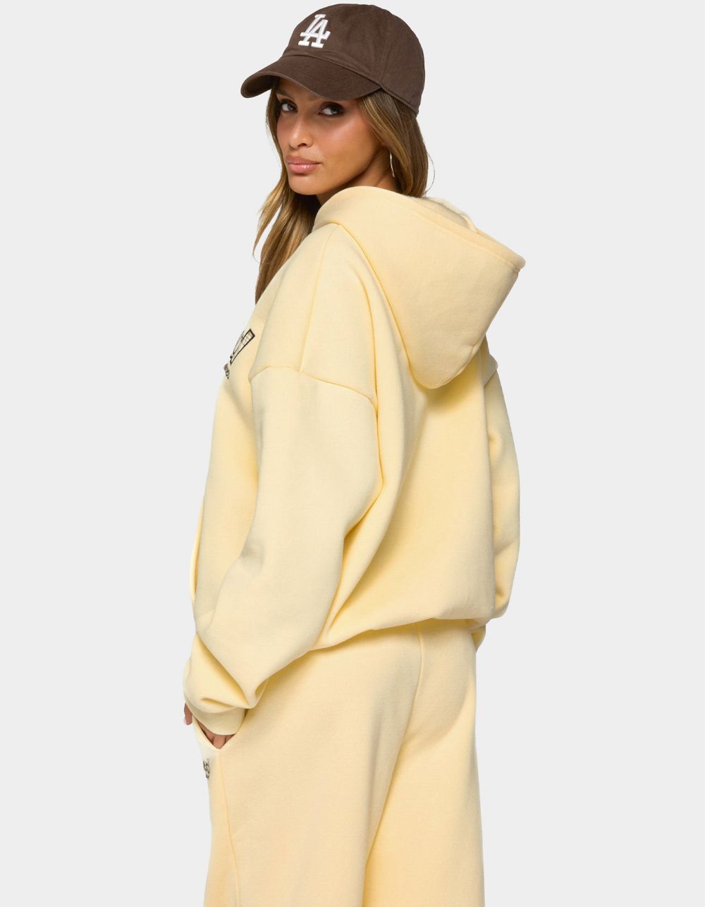 Edikted West Coast Hoodie - LT YELLOW
